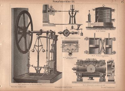 Antichi strumenti, caldaia a vapore, dampfmaschine III