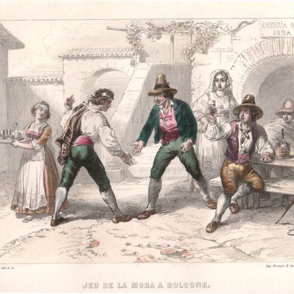 Gioco della Morra a Bologna, 1860