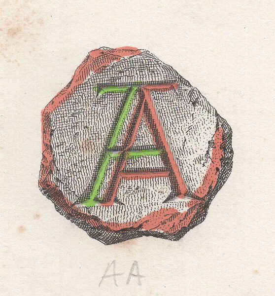 Iniziali AA intrecciate, 1881