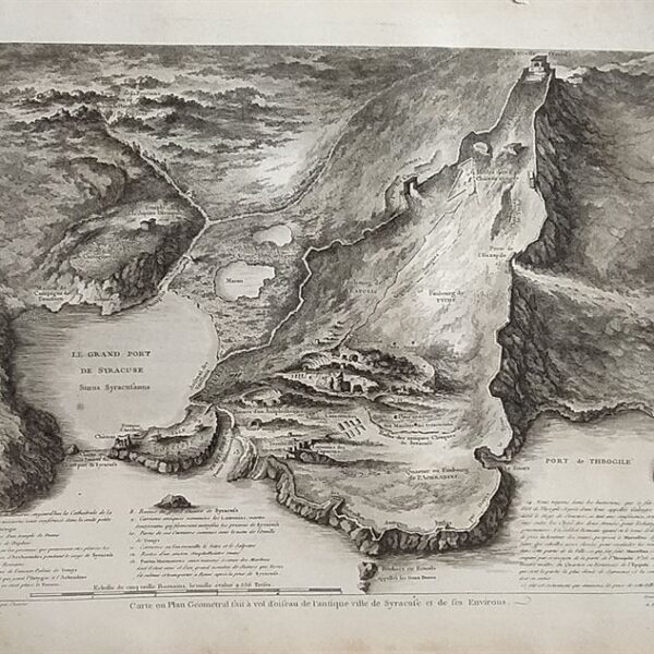 Siracusa, Pianta della città, Saint-Non, 1781-86
