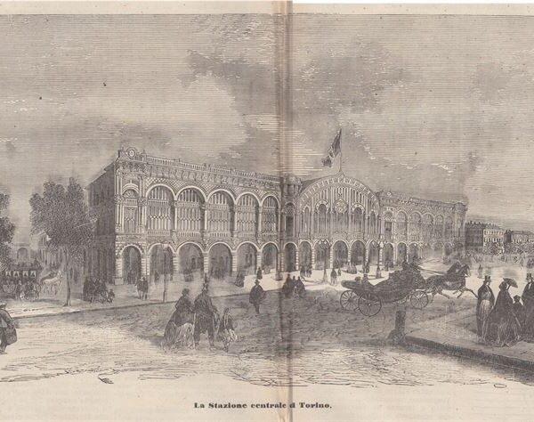 Torino, La stazione centrale, 1872
