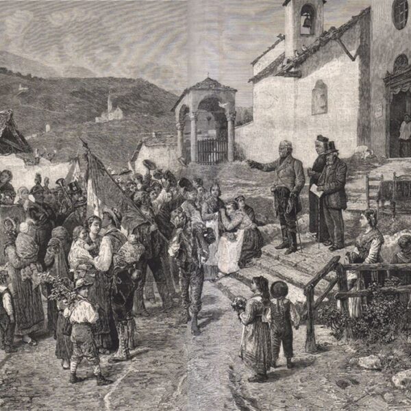 La partenza dei coscritti, Gerolamo Induno, 1889