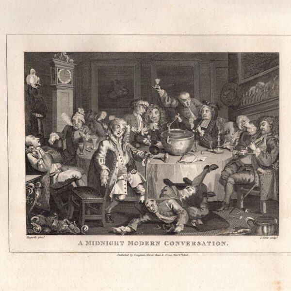 Hogarth William (1697-1764), A Midnight Modern Conversation, 1813