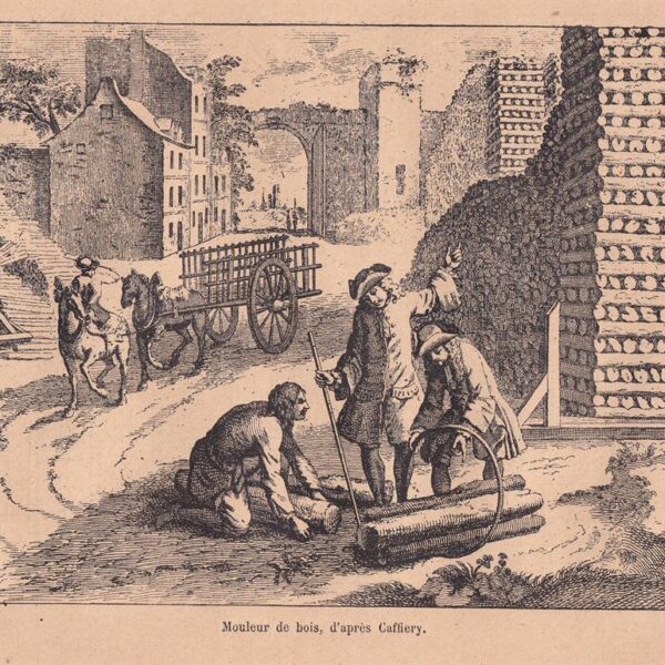 Modellatore del legno, xilografia dell'800