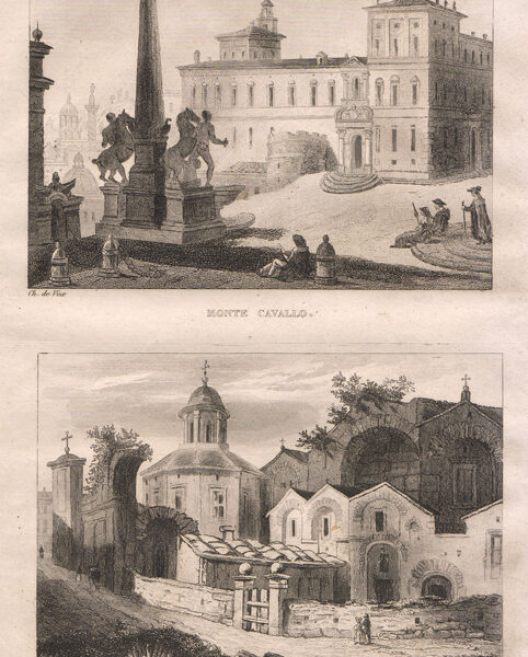 Roma, Monte Cavallo, Terme di Diocleziano, 1834