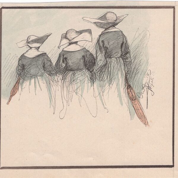 W. Allers, Tre Suore di spalle, 1890