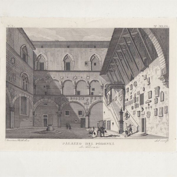 Saverio Pistolesi, Firenze, Palazzo del Podestà, 1850