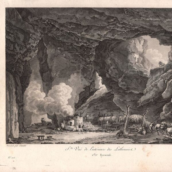 Siracusa, Interno delle Latomie, Saint-Non, 1786