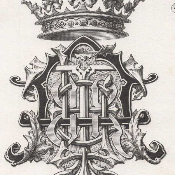 Iniziali cifre intrecciate, 1881