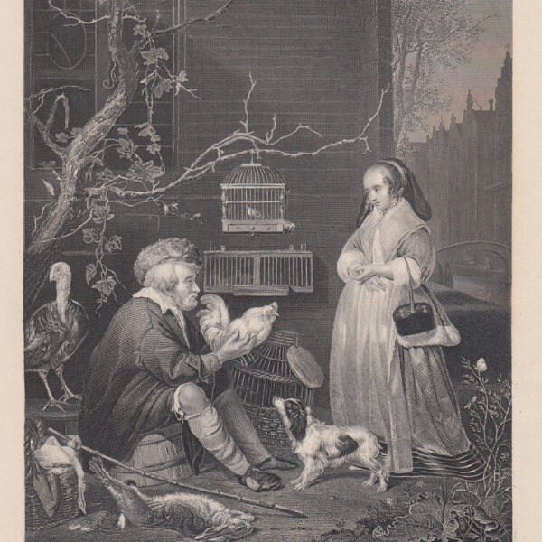 Il venditore di carne, G.Metsu, 1840-50