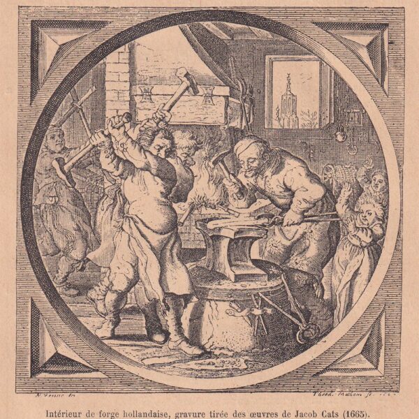 Fabbro, xilografia dell'800