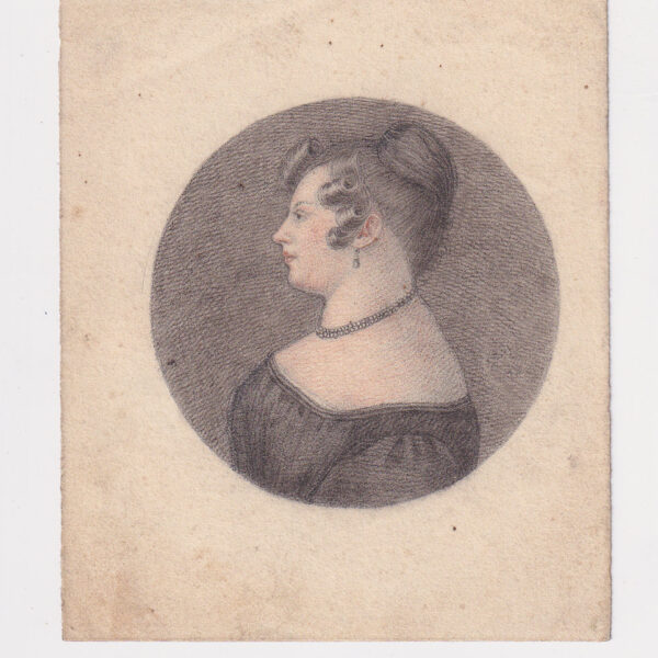 Disegno a matita, Nobile donna, XIX secolo