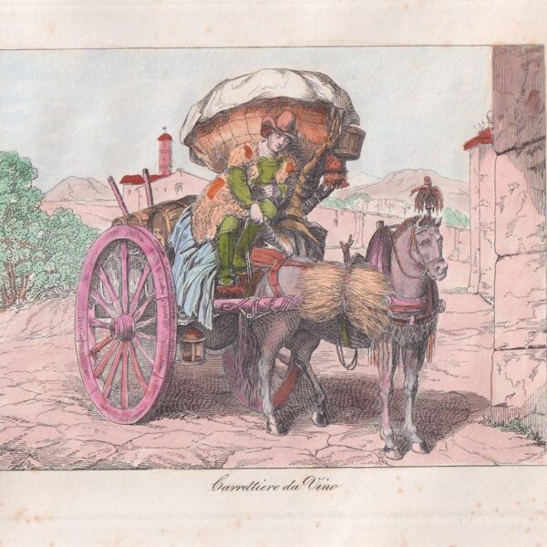 Bartolomeo Pinelli, Carrettiere da Vino, 1820
