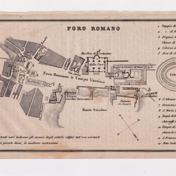 Mappa del Foro Romano, 1873