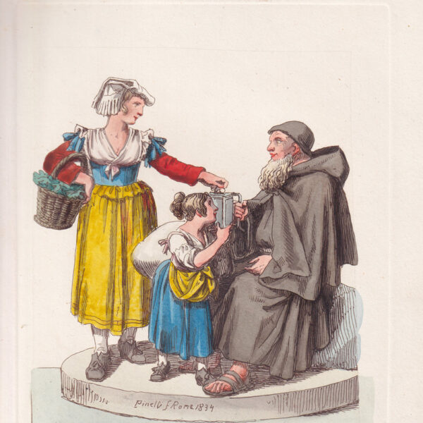 Bartolomeo Pinelli, Eremita e donna Tiburtina, 1834