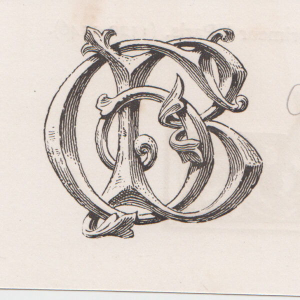 Monogramma, Lettere G, B, 1882