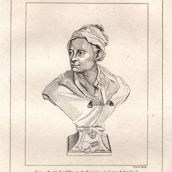 Hogarth William (1697-1764), Mezzobusto di George Baker, 1813