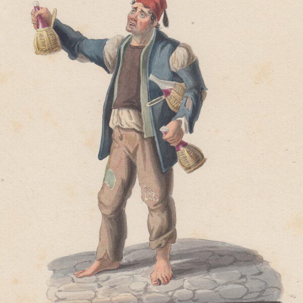 Banditore di Vino, Acquarello, 1850