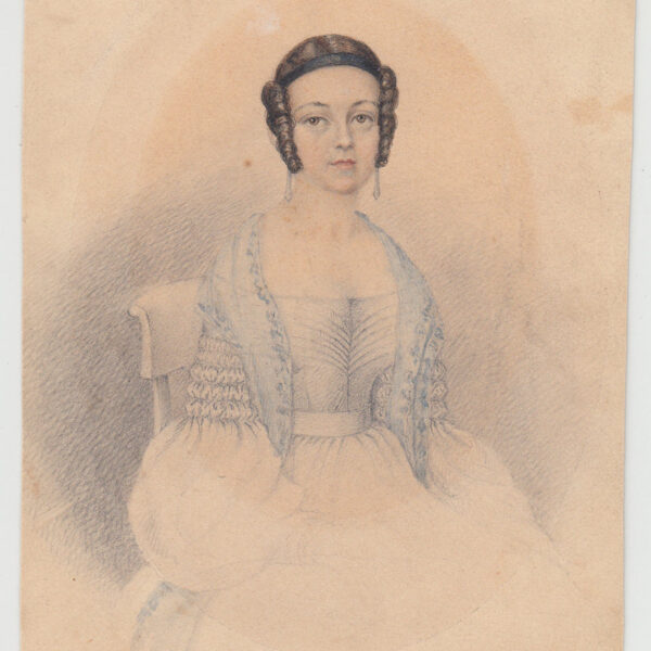 Dama seduta, Acquarello, XIX sec.