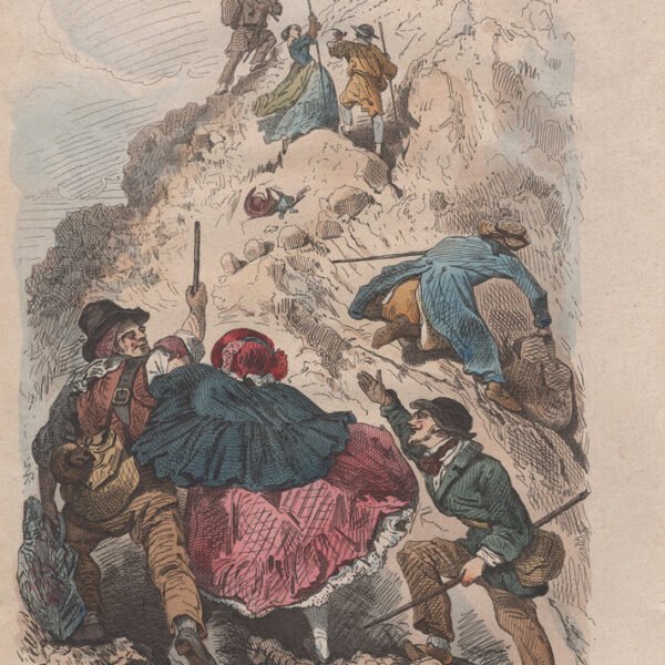 Salita al Vesuvio, Mattei, 1853