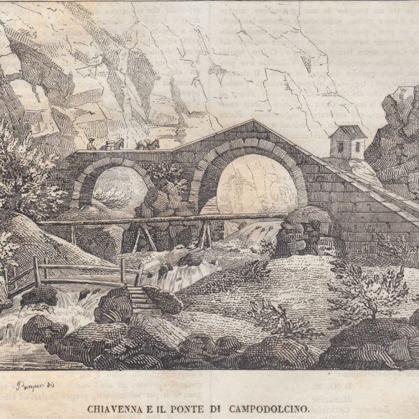Chiavenna e il Ponte di Campodolcino, 1837