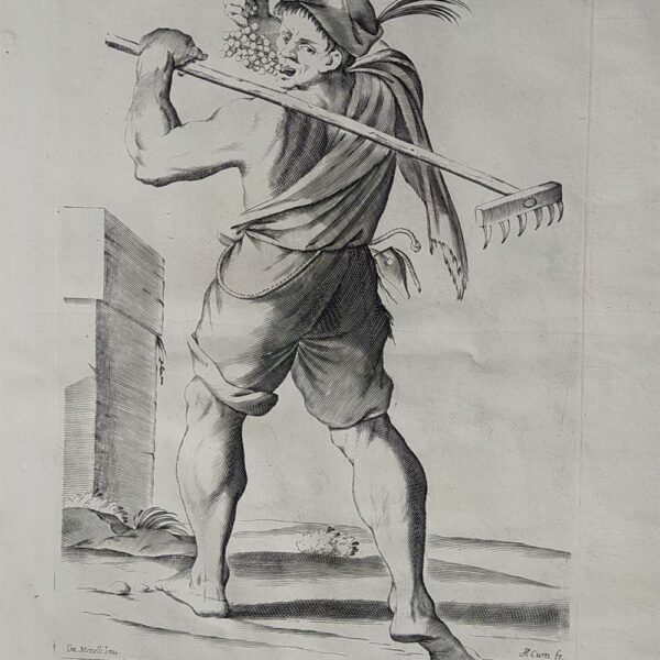Mitelli Giuseppe Maria, Arti e Mestieri per la via, Venditore di uva, Vignaiolo, 1660