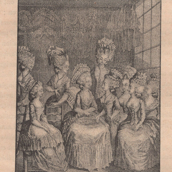 Le ragazze alla moda, xilografia dell'800