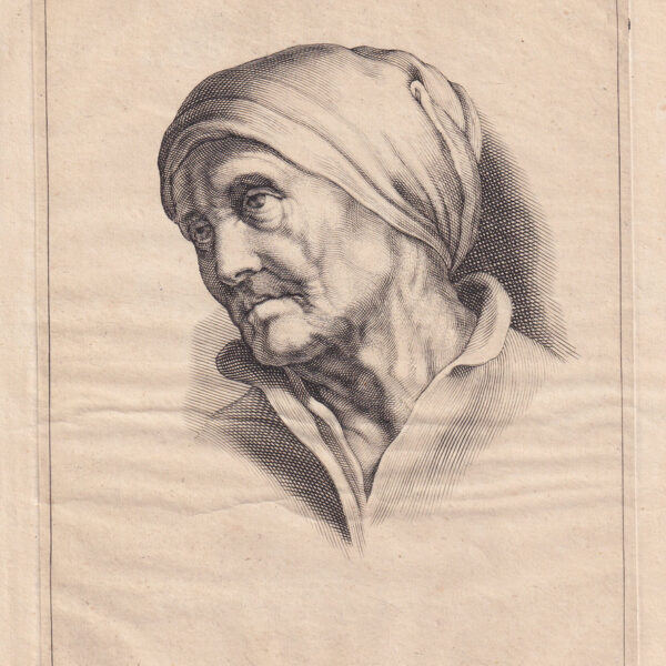 Abraham Bloemaert, Testa di vecchia, 1650-1656