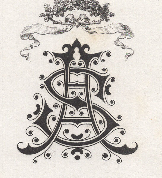Iniziali AS intrecciate, 1881