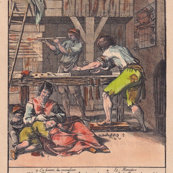 Falegname, interno di bottega