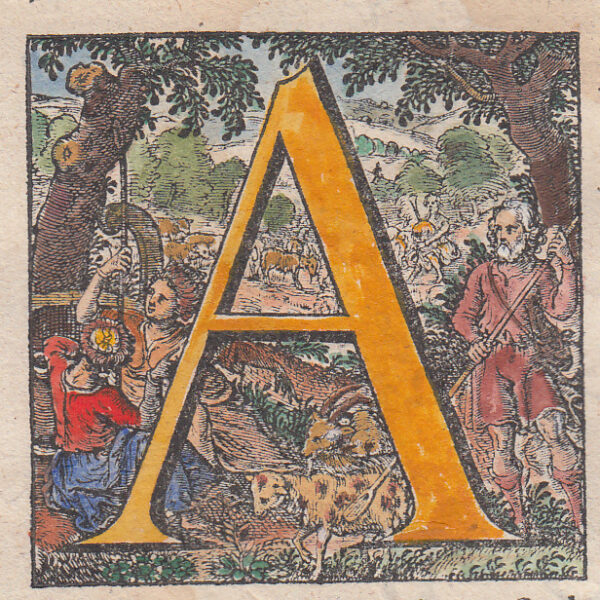 Capolettera, lettera A, 1636