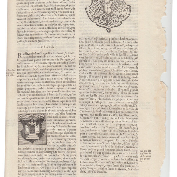 1575 Cosmografia Universale, Lituania, Russia