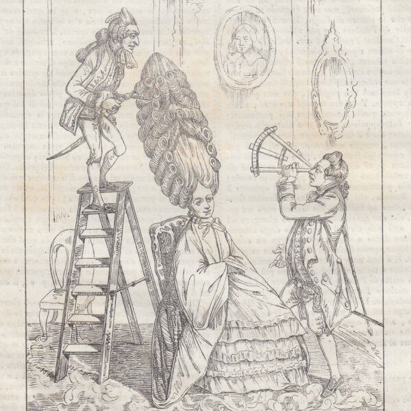 Pettinatura del XVIII secolo, 1838