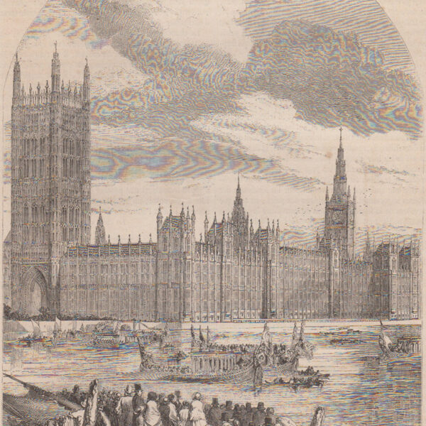 Westminster . Il Parlamento inglese.1854