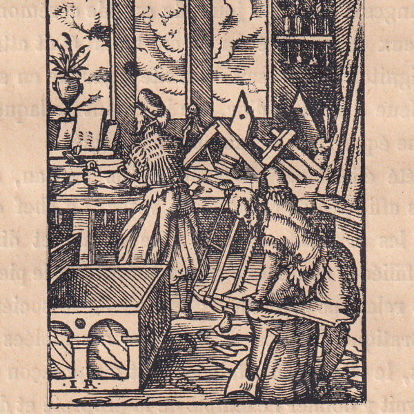 Falegname ebanista, xilografia dell'800