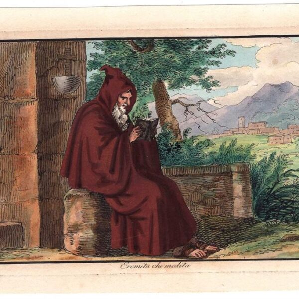 da Bartolomeo Pinelli, Eremita che medita, Gaetano Cottafava, 1826