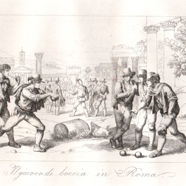 Il Giuoco di Boccia, B. Pinelli, 1840
