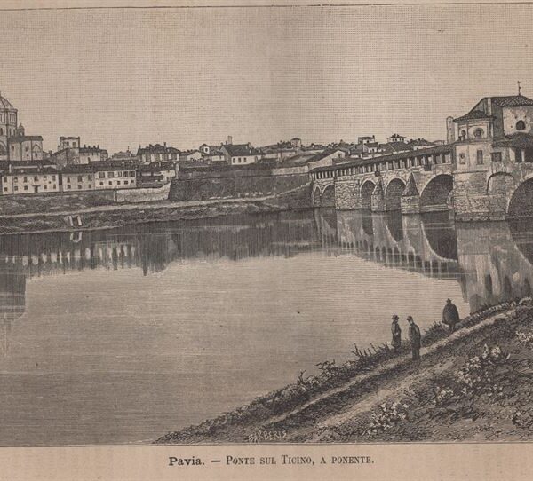 Pavia, Ponte sul Ticino a Ponente, 1890