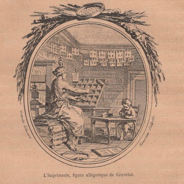 La stampatrice, xilografia dell'800