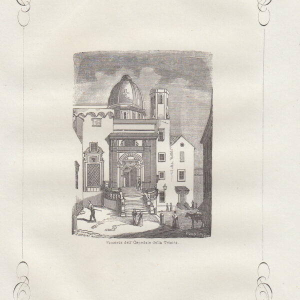 Napoli, Facciata dell'Ospedale della Trinità, 1855