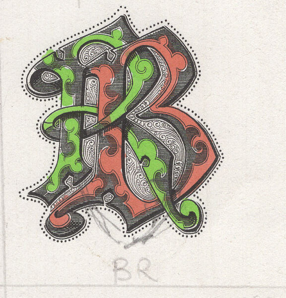 Iniziali BR intrecciate, 1881
