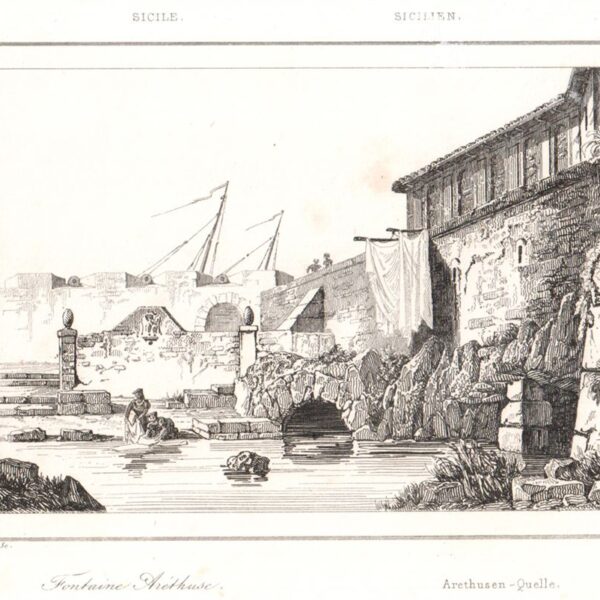 Siracusa, Fontana Aretusa, 1835