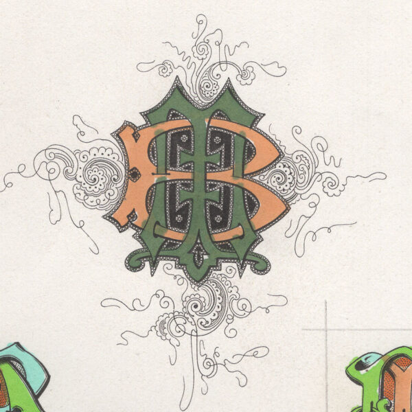 Iniziali BM intrecciate, 1881