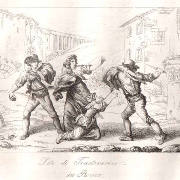 Lite di Trasteverini in Roma, Pinelli, 1840