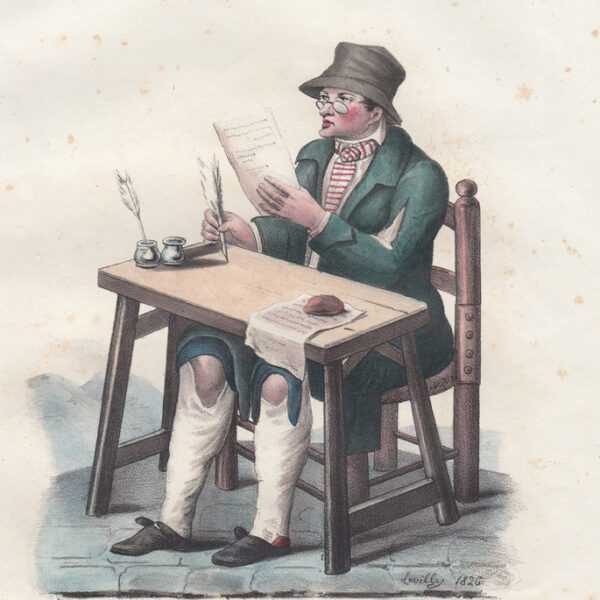 Scrivano ambulante a Napoli, 1826
