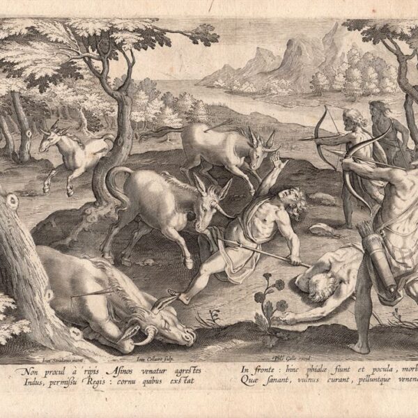 Stradanus, Caccia all'unicorno, 1594-98