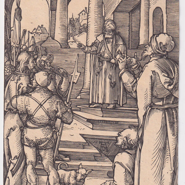 Albrecht Durer, Gesù davanti a Pilato, xilografia
