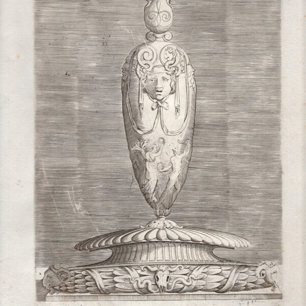 Enea Vico (1523 -1567) - Vaso alto e decorato con scene mitologiche, 1543