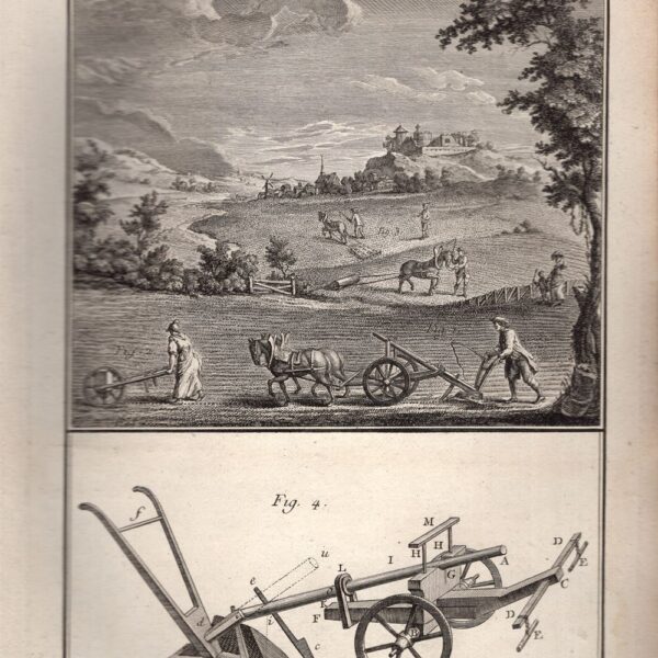 Diderot e D'Alembert, 1778, agricoltura, lavoro nei campi, trattore