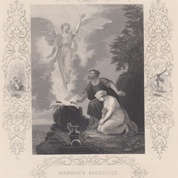Il sacrificio di Manoah. Acquaforte1830-1850